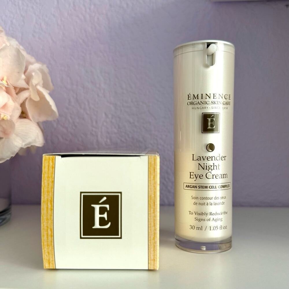 New! EMINENCE Organics Lavender Age Corrective Night Eye Cream, 30ml/1.05oz - Picture 4 of 6